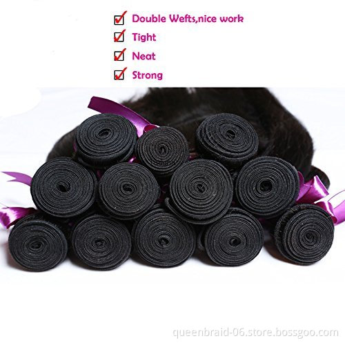 Brazilian Loose Wave Bundles with Lace Closure Part Virgin Human Hair 100% Unprocessed Wave Human Hair Extensions Natural Color